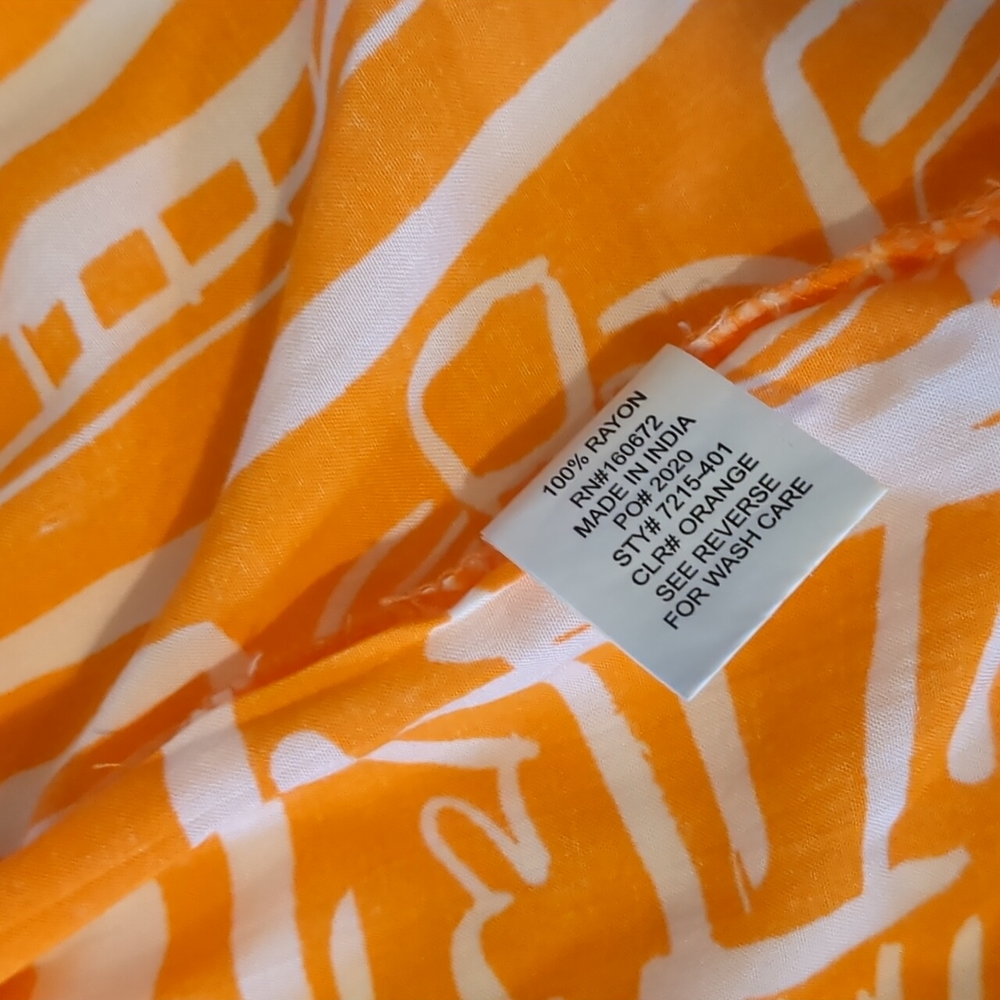 Blue Island Orange Duster Beach Swim Cruise Cover up - Picture 12 of 16
